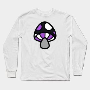 Asexual Mushroom Discrete Pride Flag Long Sleeve T-Shirt